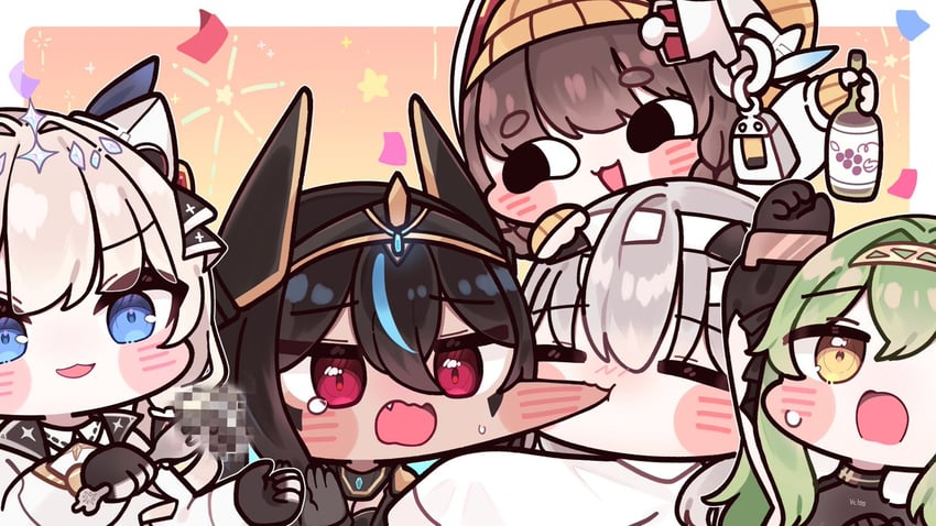 crown, modernia, kilo, indivilia, and chime (goddess of victory: nikke) drawn by mming_(mmingis18)