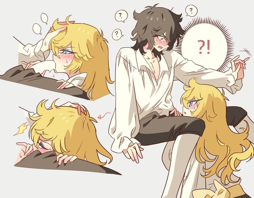oscar francois de jarjayes and andre grandier (versailles no bara) drawn by meremero