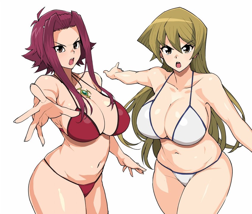 tenjouin asuka and izayoi aki (yu-gi-oh! and 2 more) drawn by tamagoroo