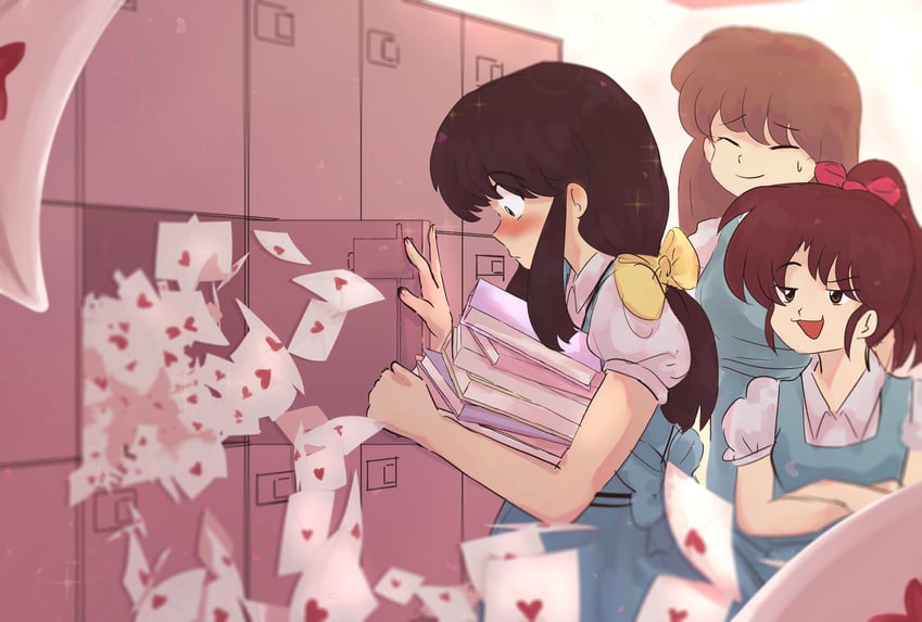 tendou akane, yuka, and sayuri (ranma 1/2) drawn by plushkaiju