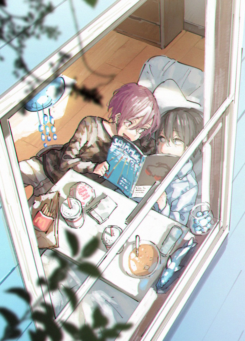 nanase haruka and matsuoka rin (mcdonald's and 1 more) drawn by hana_(dqkmb362)