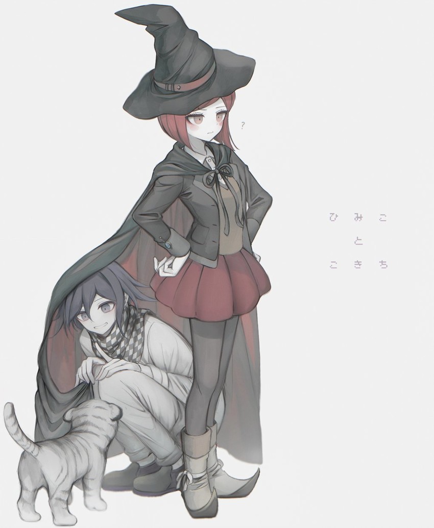 oma kokichi and yumeno himiko (danganronpa and 1 more) drawn by kobeni