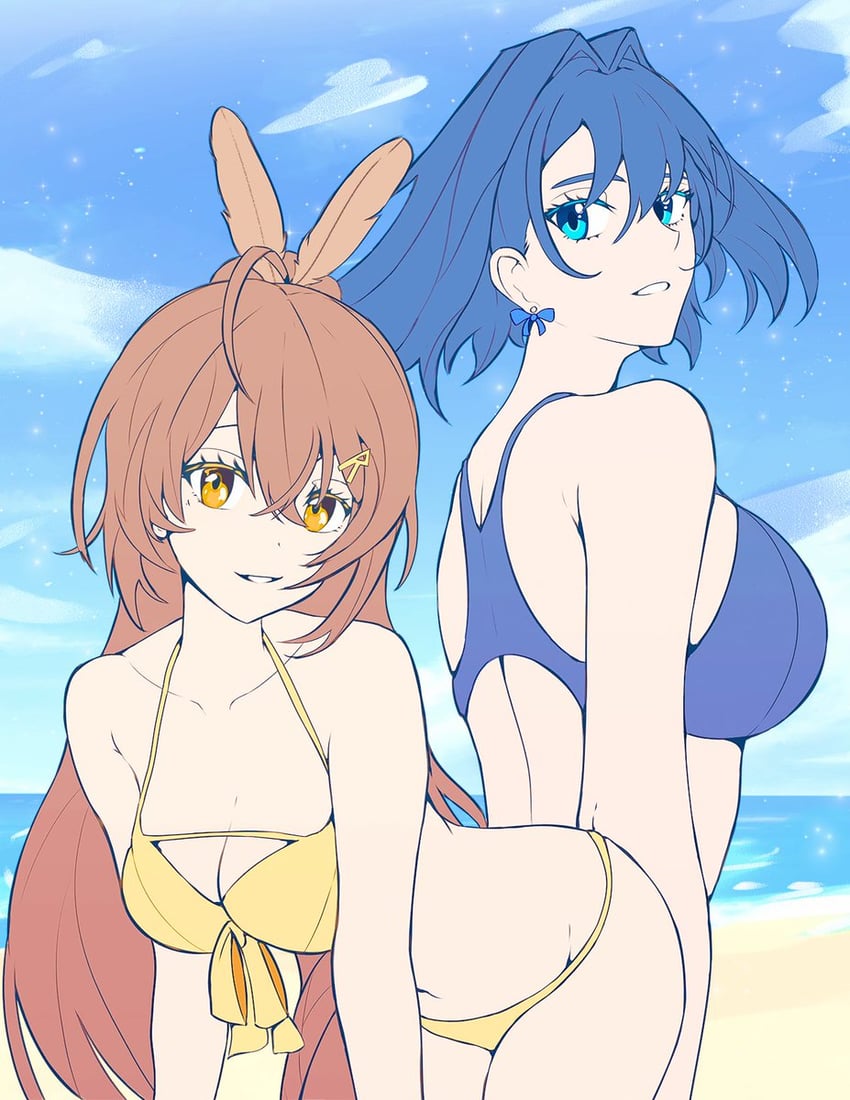 ouro kronii and nanashi mumei (hololive and 1 more) drawn by sk_jynx