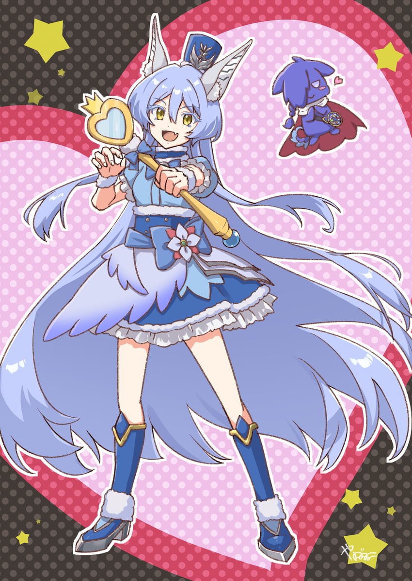 teltina liz wagrel alvarost and lowji mist (sentai red ga isekai de boukensha ni naru) drawn by yanagimachi