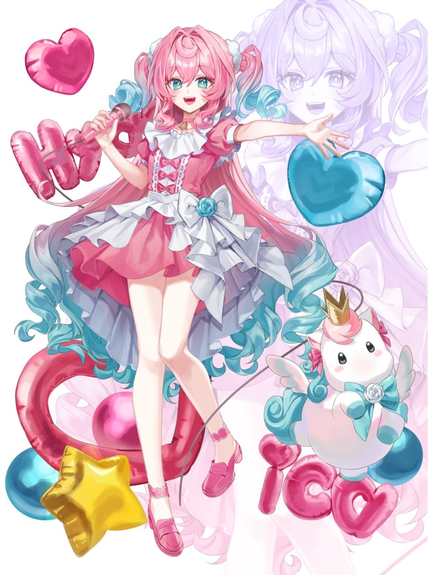 hyacine and little ica (honkai and 1 more) drawn by sasa234