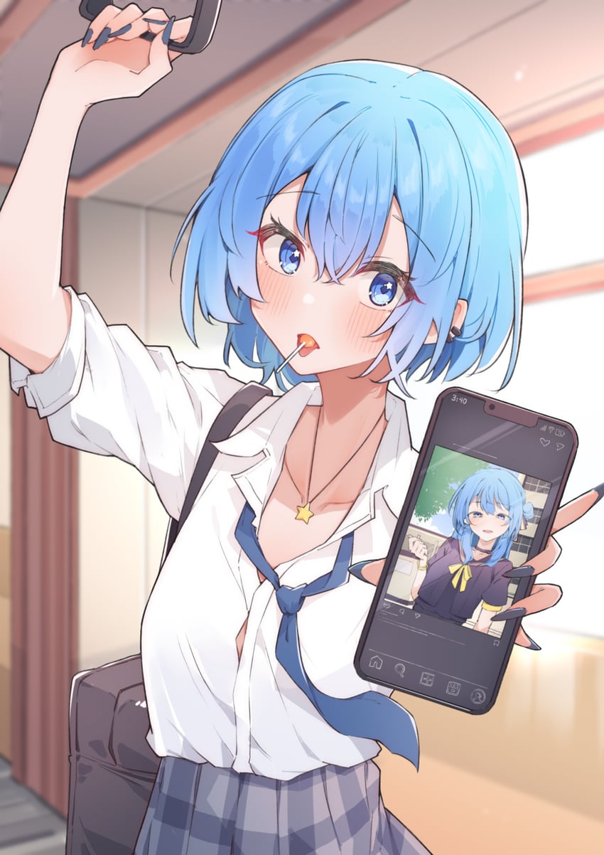 hoshimachi suisei (hololive and 1 more) drawn by airenif