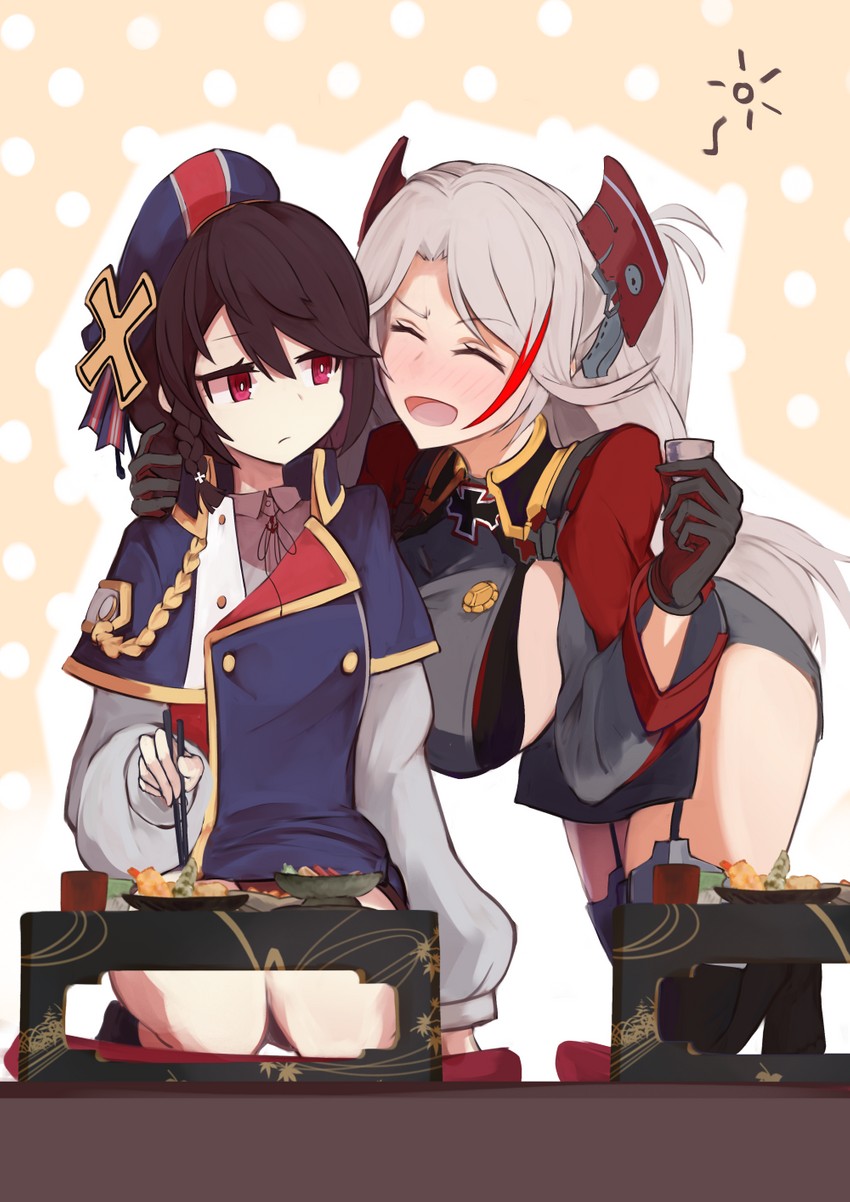 prinz eugen and z2 georg thiele (azur lane) drawn by marshall_k