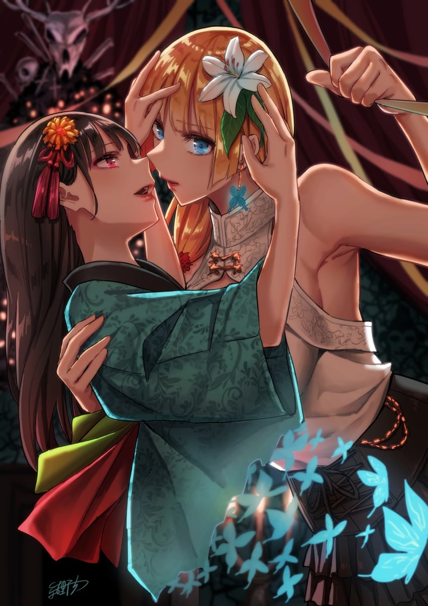 ryouyou hijiri and okiku (okiku-san wa ichatsukitai) drawn by yuinochiri04
