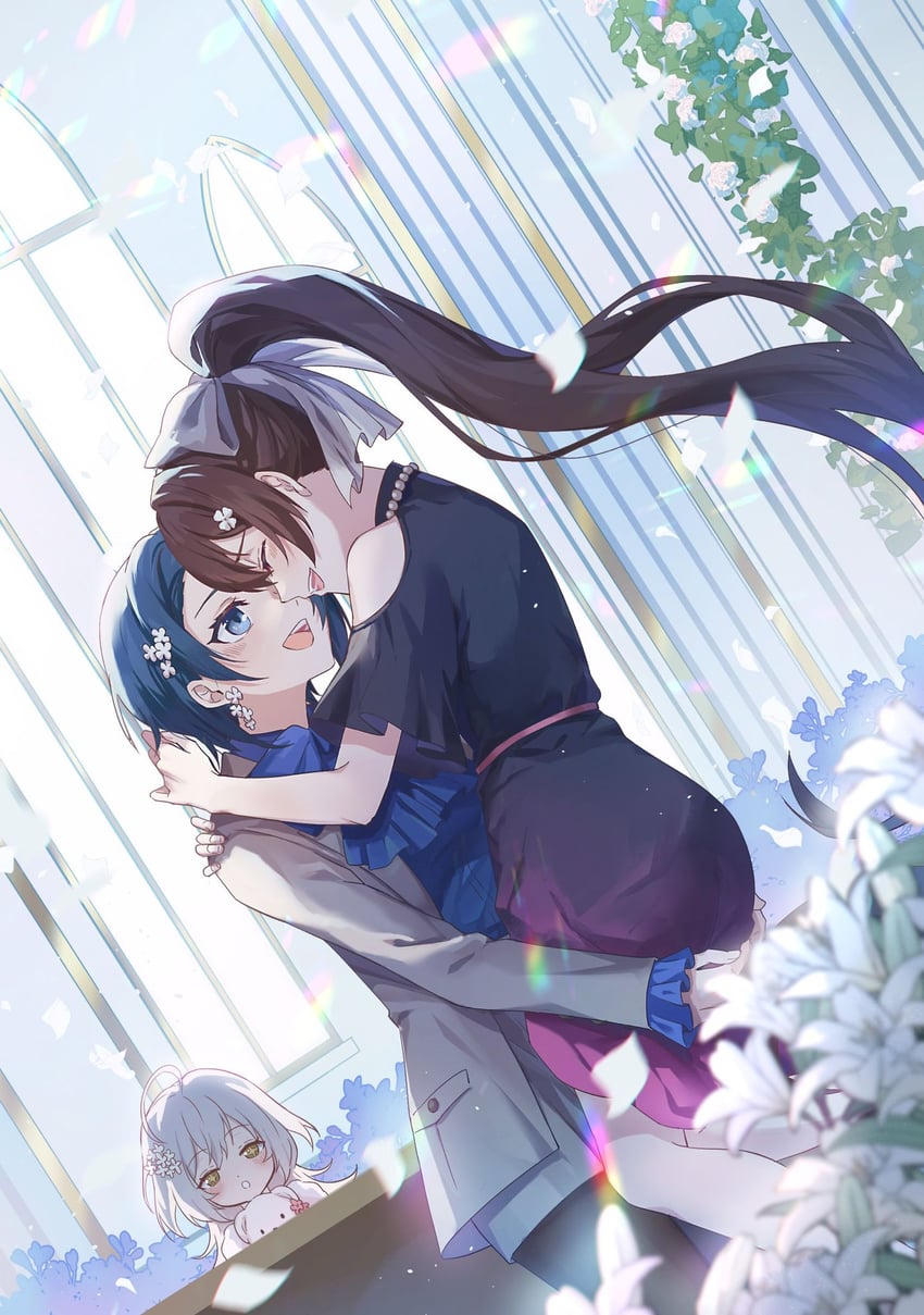 aizawa kazuha, sasaki ran, and serizawa chikaru (assault lily) drawn by miya_hiroya_(vie)