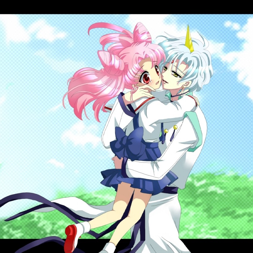 chibi usa and helios (bishoujo senshi sailor moon and 1 more) drawn by kairi_(oro-n)