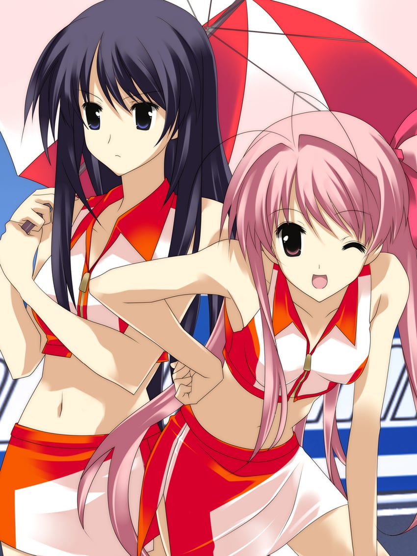 sakihata rimi and aoi sena (chaos;head) drawn by sasaki_mutsumi