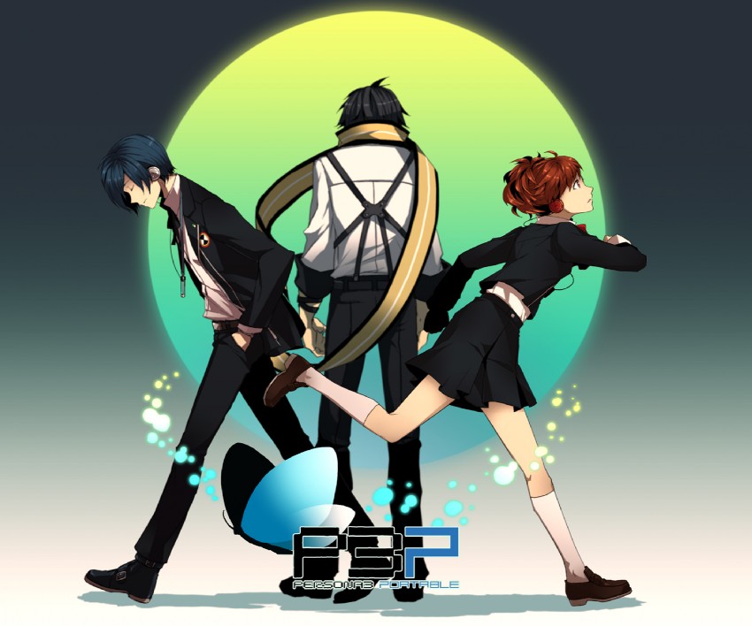 yuuki makoto, shiomi kotone, and mochizuki ryouji (persona and 2 more) drawn by saeuchobab