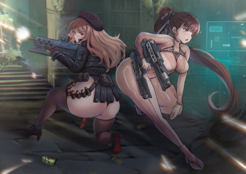 rapi and eve (goddess of victory: nikke and 1 more) drawn by chascoby