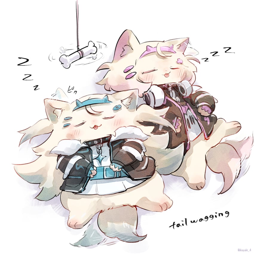 fuwawa abyssgard and mococo abyssgard (hololive and 1 more) drawn by ikayaki_(ikayaki4)