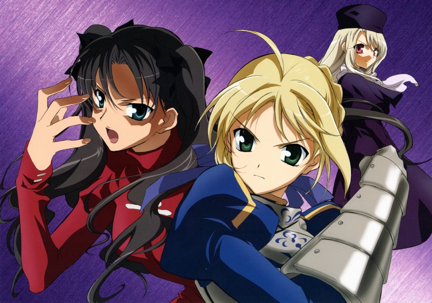 artoria pendragon, saber, tohsaka rin, and illyasviel von einzbern (fate and 1 more)