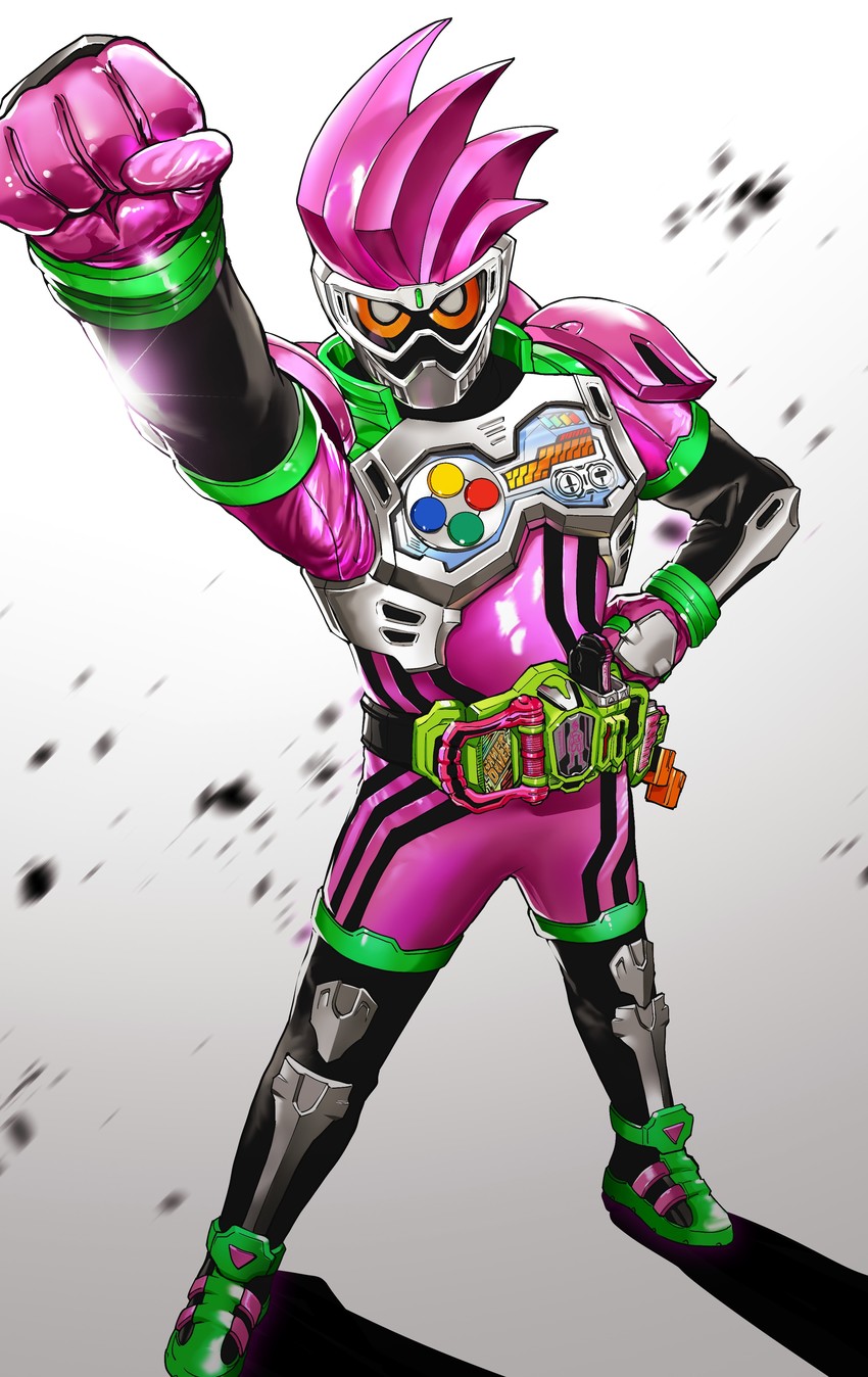 kamen rider ex-aid, mighty action x level 2, and action gamer level 2 (kamen rider and 1 more) drawn by sharumon