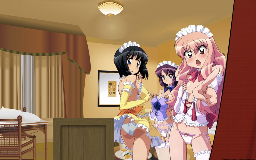 louise francoise le blanc de la valliere, siesta, and henrietta de tristain (zero no tsukaima)