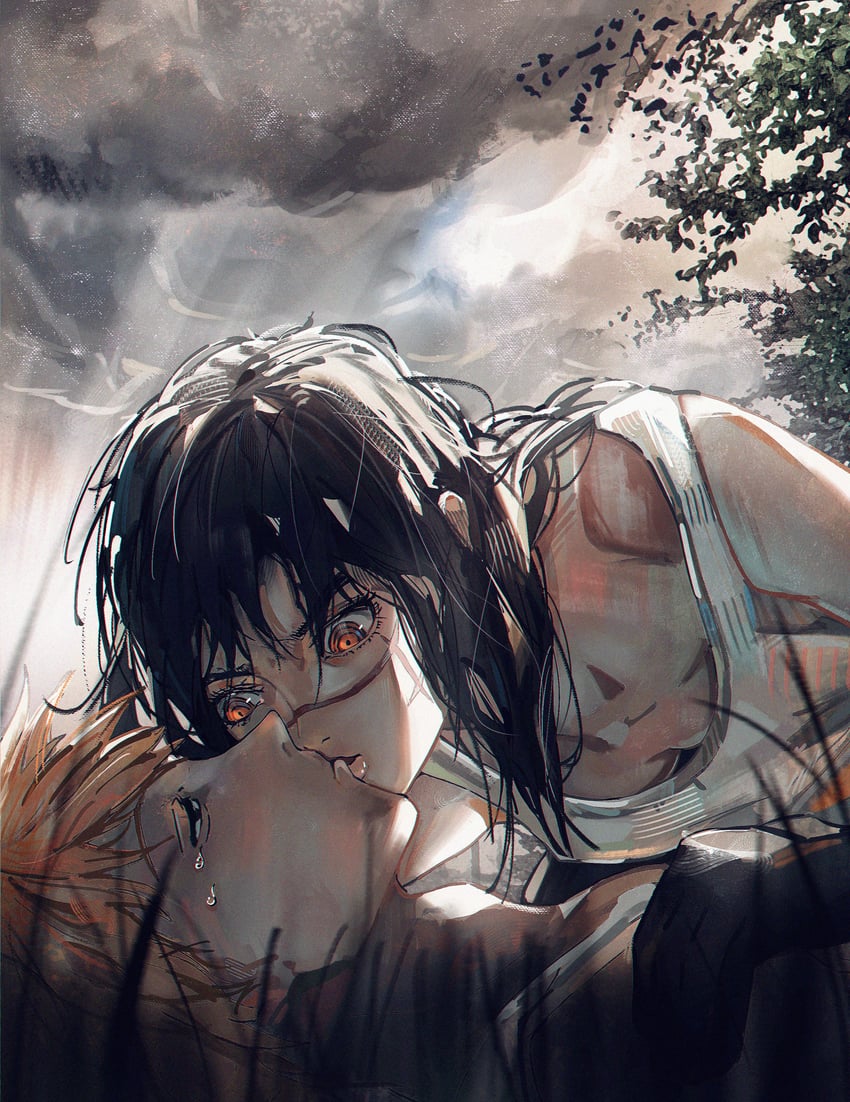 denji and yoru (chainsaw man) drawn by big_chunger