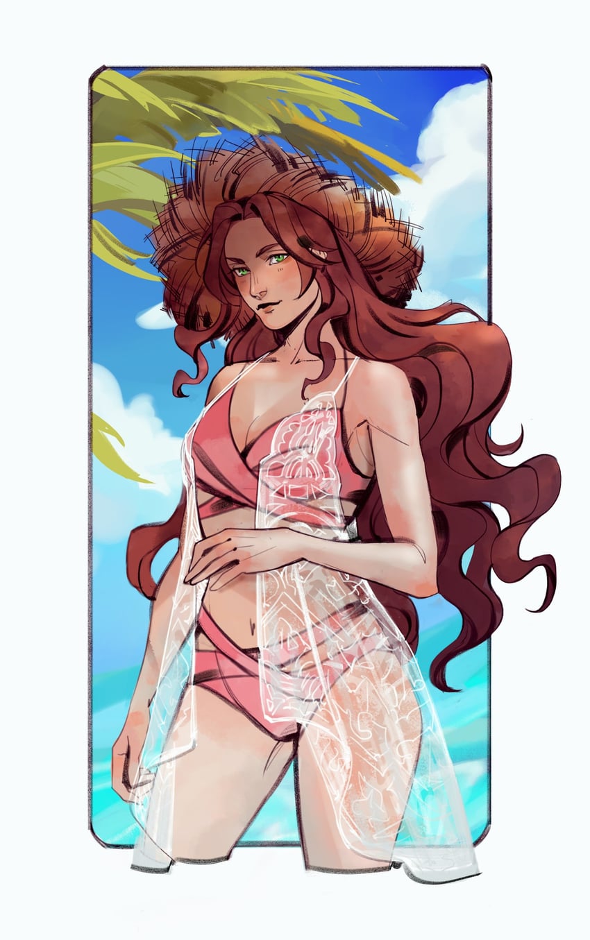 aerith gainsborough (final fantasy and 2 more) drawn by robasarel