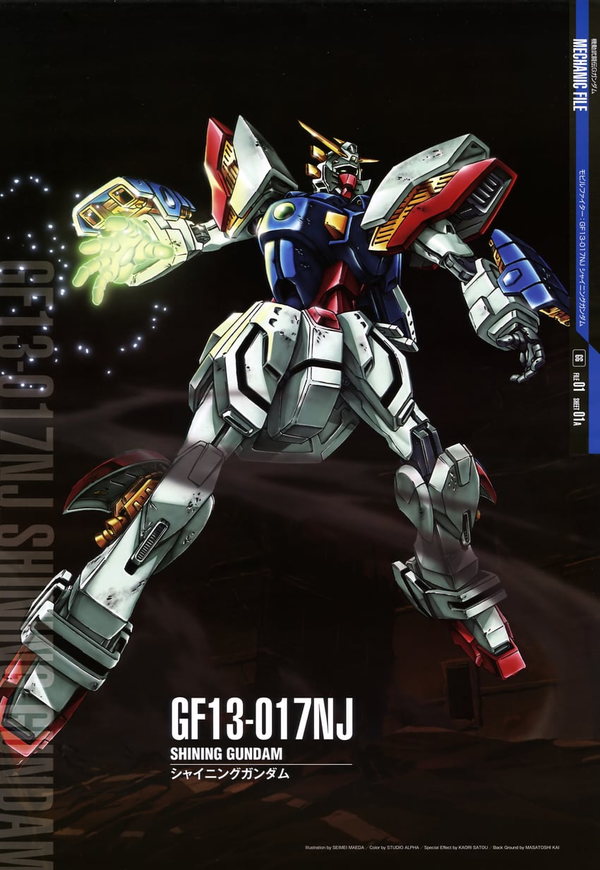 shining gundam (gundam and 2 more) drawn by maeda_seimei