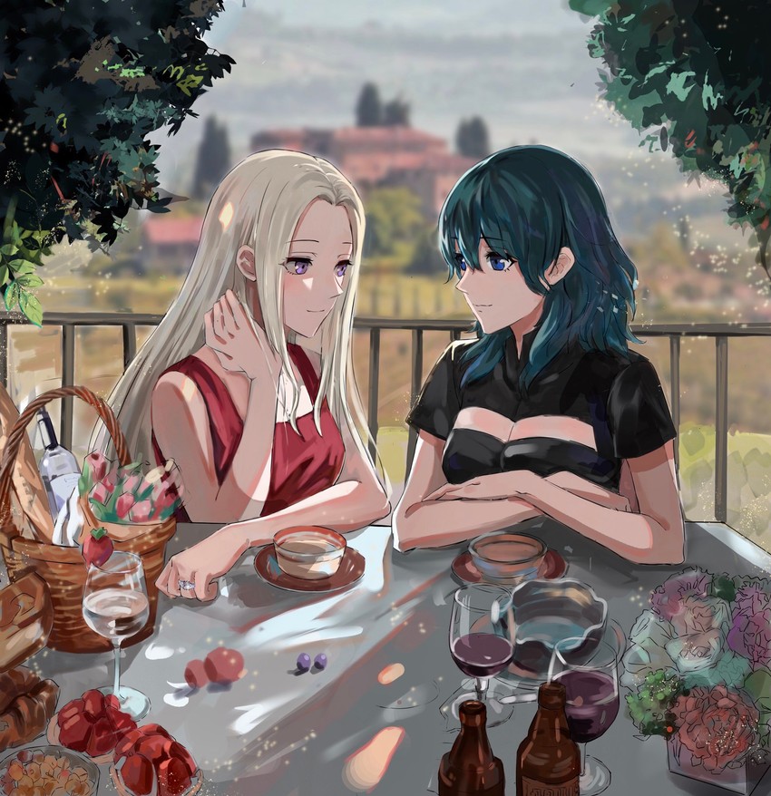 female byleth and edelgard von hresvelg (fire emblem and 1 more) drawn by emika_(ww66229393)
