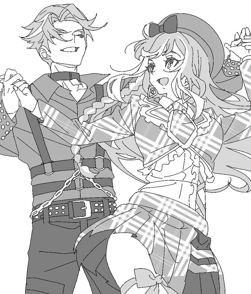 hibino matsuri and ibuki touma (pretty series and 1 more) drawn by zashima
