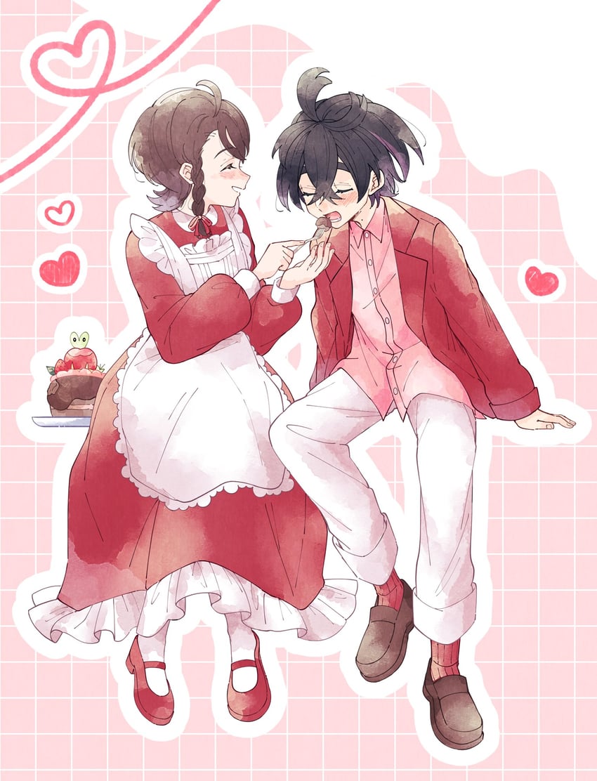 kieran, juliana, and applin (pokemon and 1 more) drawn by s_s_k00
