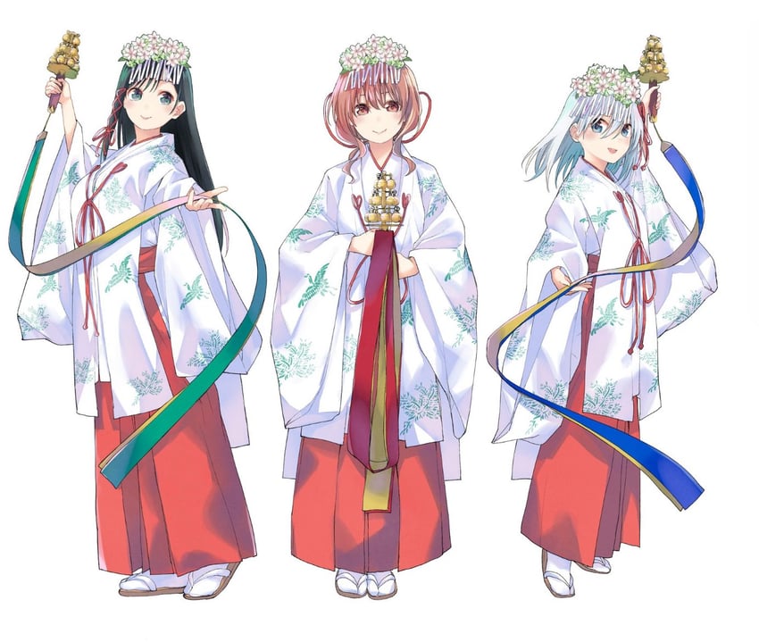 amagami asahi, amagami yae, and amagami yuna (amagami-san chi no enmusubi) drawn by marcey