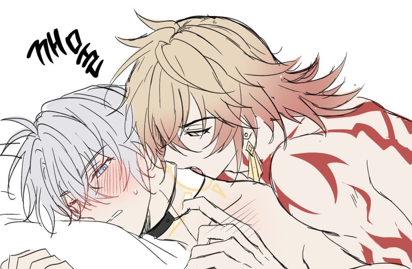 phainon and mydei (honkai and 1 more) drawn by mabugeki_dubu