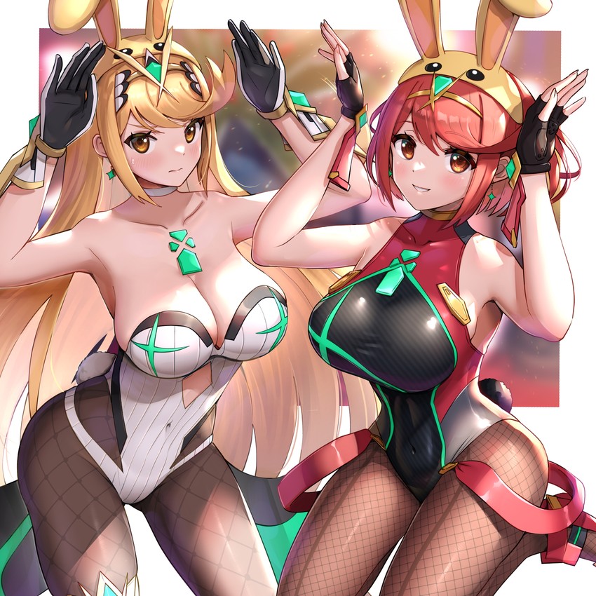 pyra and mythra (xenoblade chronicles and 2 more) drawn by gonzarez