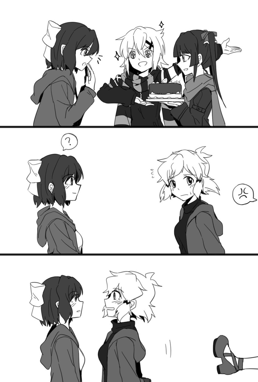 tachibana hibiki, akatsuki kirika, tsukuyomi shirabe, and kohinata miku (senki zesshou symphogear) drawn by akisan_(prsk_ak1)