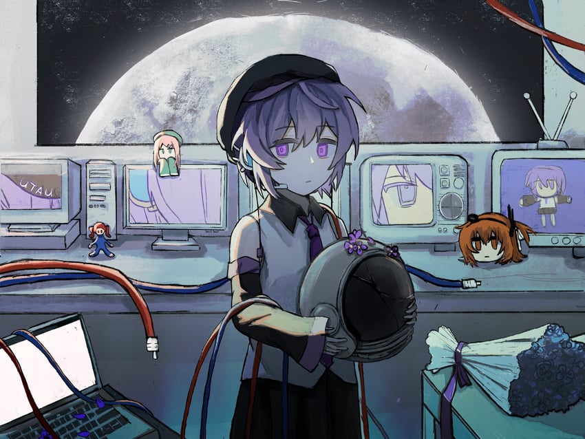 kasane teto, adachi rei, utane uta, and momone momo (utau and 2 more) drawn by lyst_rii_i