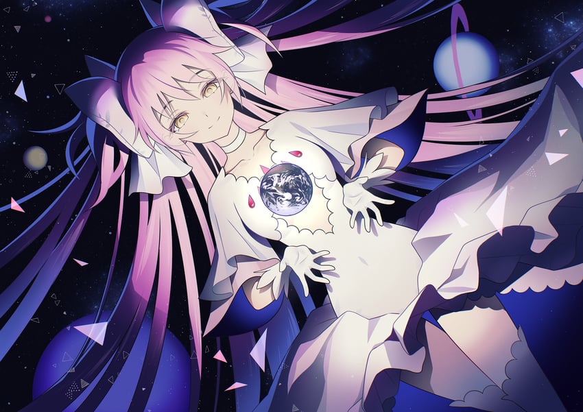 kaname madoka and ultimate madoka (mahou shoujo madoka magica) drawn by pm_(lily112100)