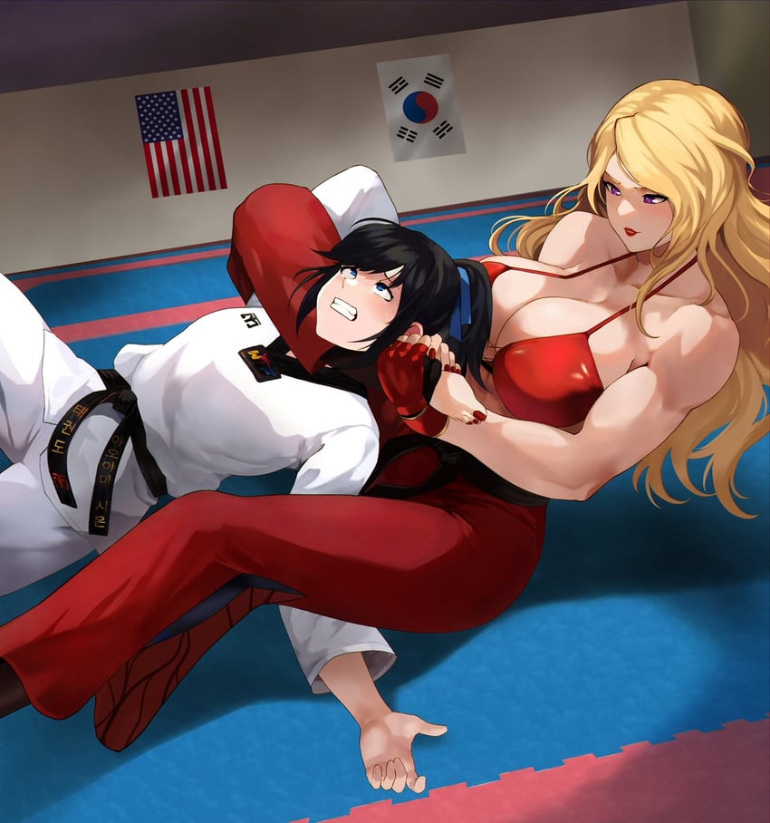 shion aoyama and chloe (original) drawn by ohxs