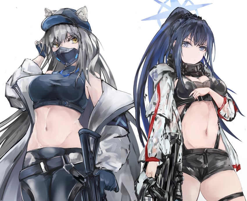 saori and schwarz (blue archive and 1 more) drawn by kisumun