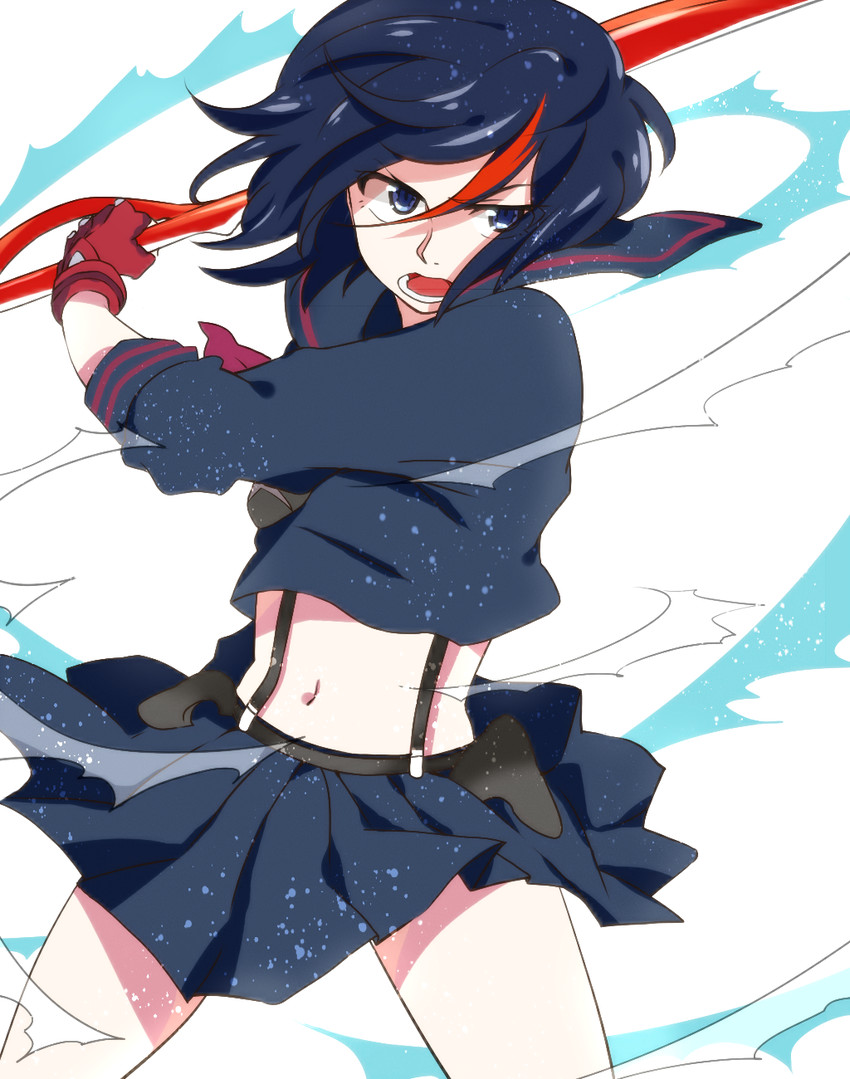 matoi ryuuko and senketsu (kill la kill) drawn by child-elie