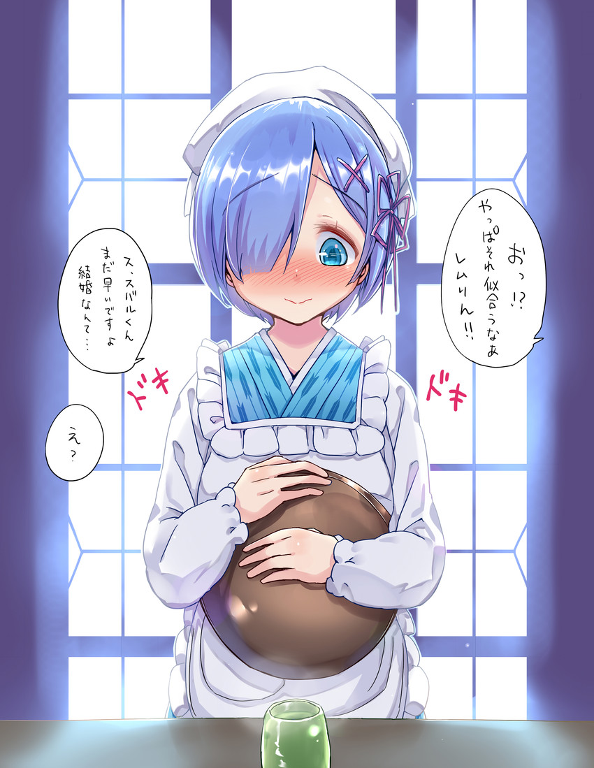 rem (re:zero kara hajimeru isekai seikatsu) drawn by bulbonne
