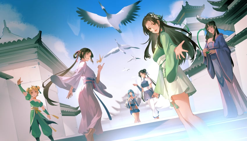 zhao linger, yue qingshu, and bai moqing (xianjian qixia zhuan and 1 more) drawn by man_san