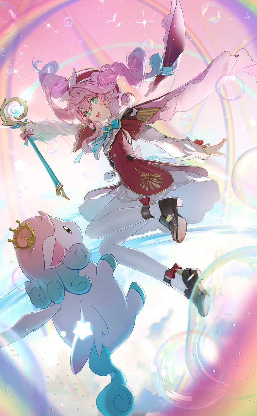 hyacine and little ica (honkai and 1 more) drawn by kamatoyu