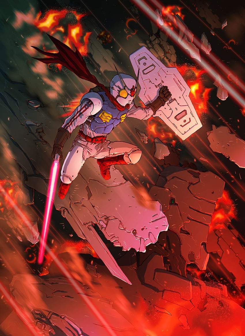 rx-78-2 gundam (gundam and 1 more) drawn by adi_(adivider)