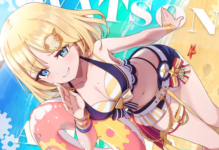 watson amelia (hololive and 1 more) drawn by miu_(angelo_whitechoc)