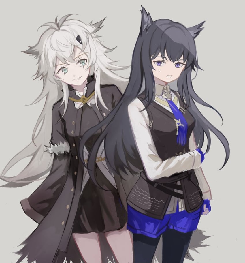 texas, lappland, and texas the omertosa (arknights) drawn by touchika