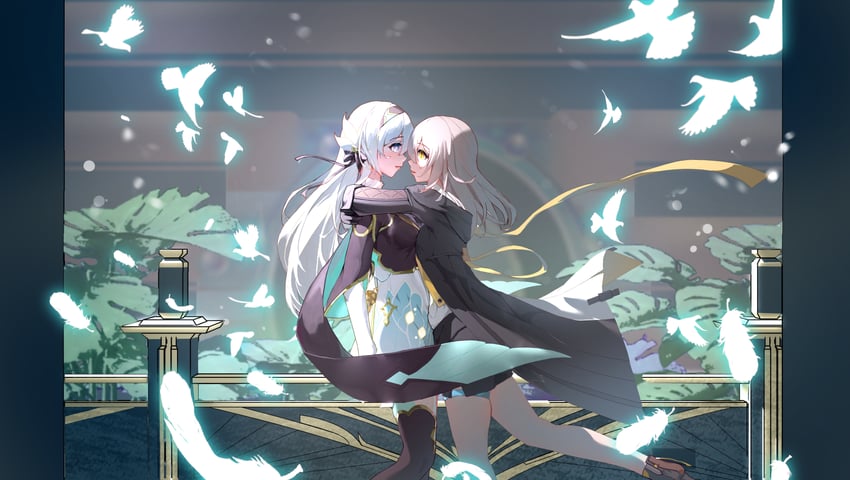 trailblazer, firefly, and stelle (honkai and 1 more) drawn by xiaochen