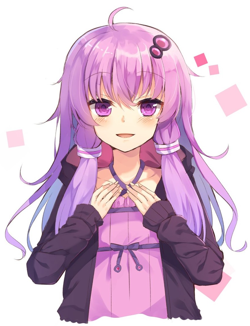 yuzuki yukari (vocaloid and 1 more) drawn by hopepe