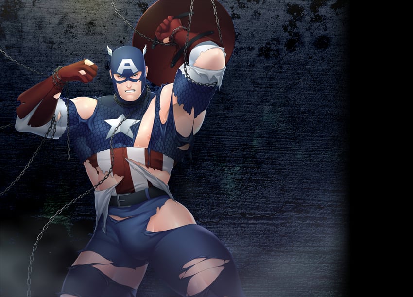 steve rogers and captain america (marvel and 1 more) drawn by mxsxe