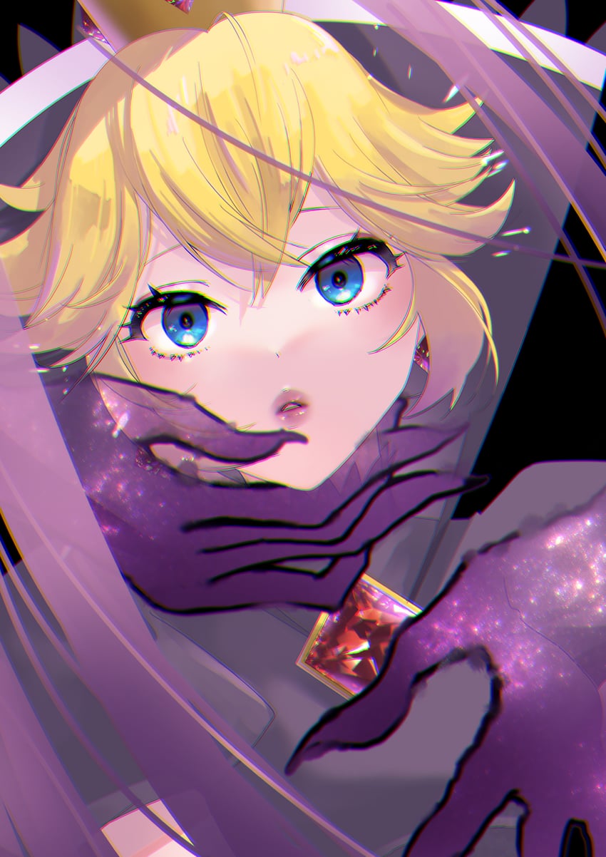 princess peach and shadow queen (mario and 2 more) drawn by vuipui