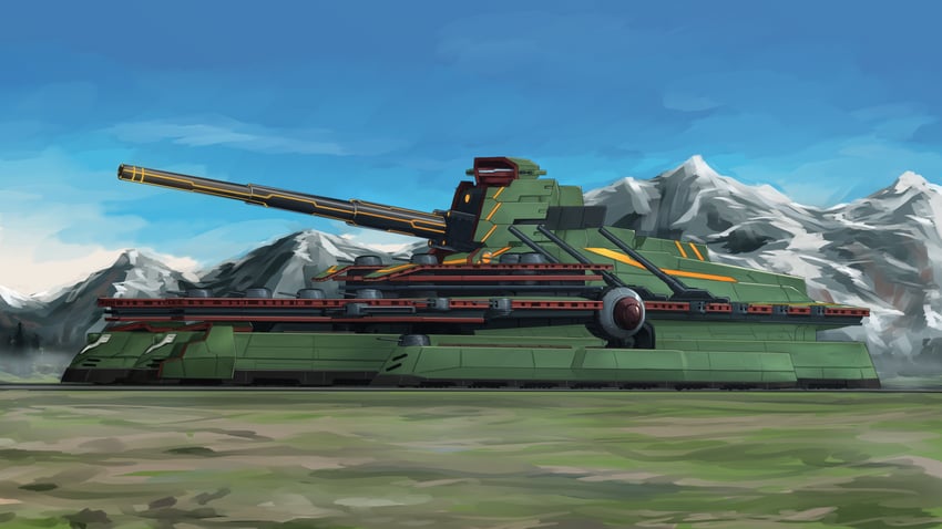 superdreadnought rail cannon juggernaught liebe (yu-gi-oh!) drawn by rokubotei_ayagiri