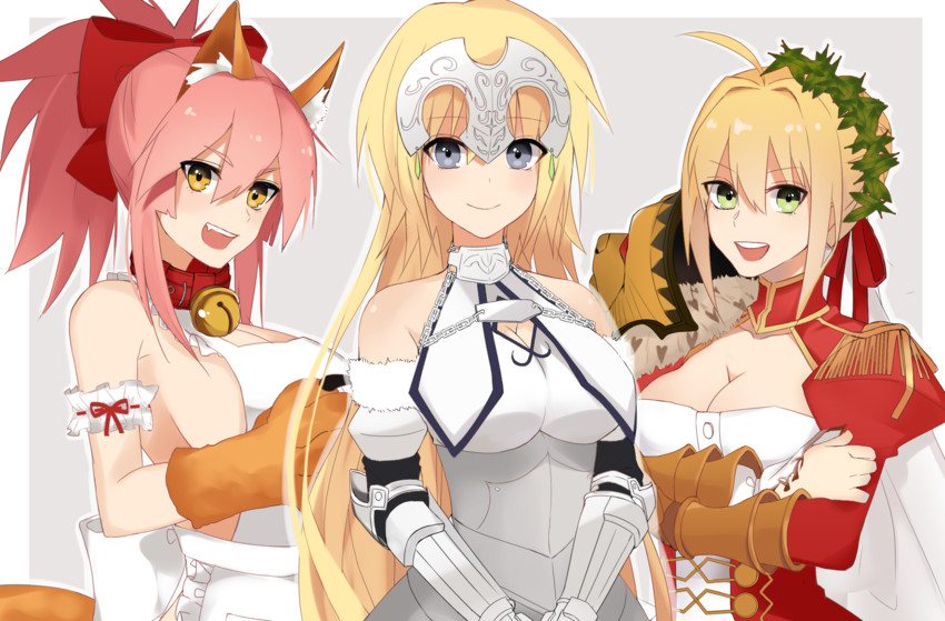 tamamo, nero claudius, jeanne d'arc, and tamamo cat (fate and 3 more) drawn by nk