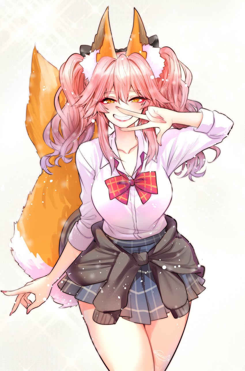tamamo and tamamo jk (fate and 3 more) drawn by wisespeak