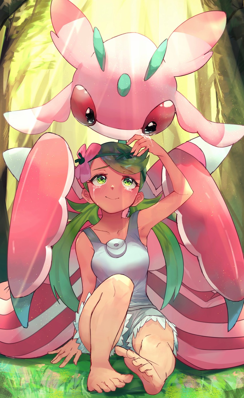 mallow and lurantis (pokemon and 1 more) drawn by orr_(kkkkbbbbc)
